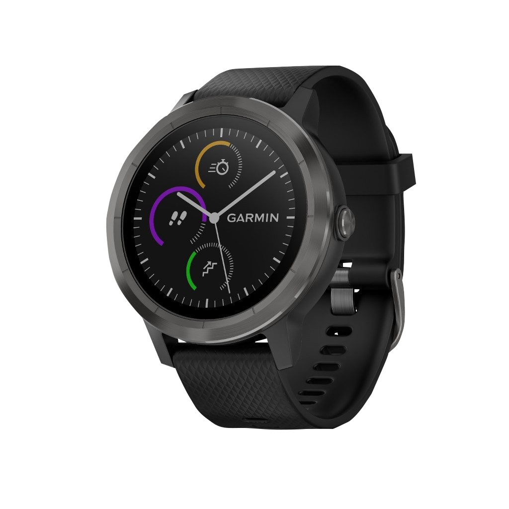 Garmin Vivoactive 3, noir avec matériel en ardoise, montre intelligente GPS (reconditionnée certifiée Garmin)