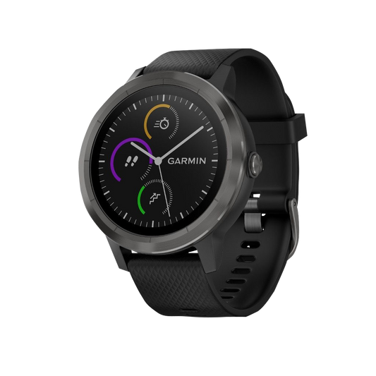 Garmin Vivoactive 3, noir avec matériel en ardoise, montre intelligente GPS (reconditionnée certifiée Garmin)