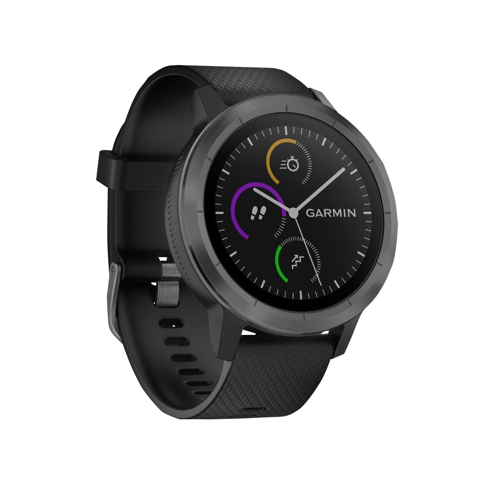 Garmin Vivoactive 3, noir avec matériel en ardoise, montre intelligente GPS (reconditionnée certifiée Garmin)