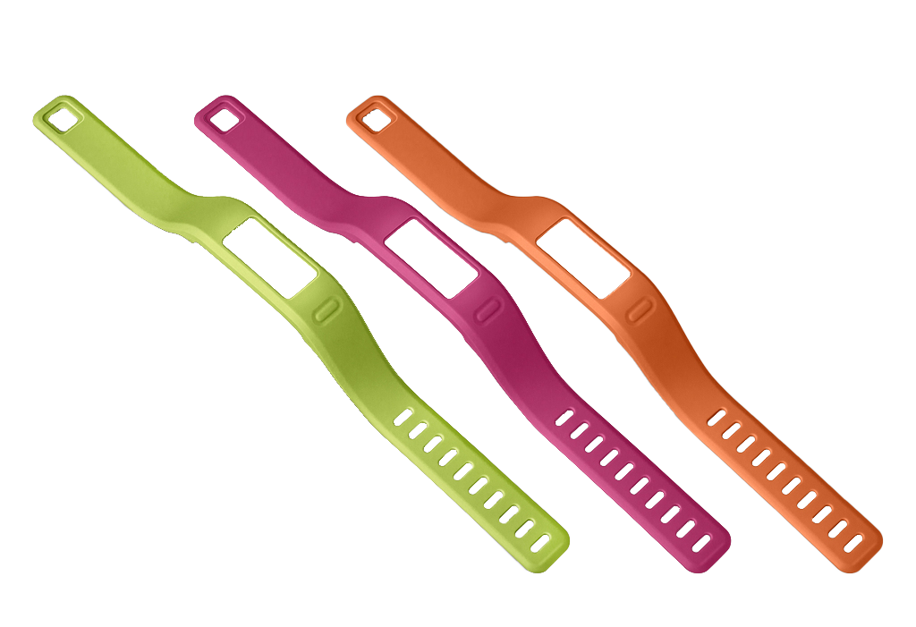 Bracelets Garmin Vivofit Large (orange, rose et vert)