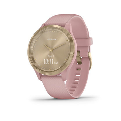 Garmin Vívomove 3S, or clair avec bracelet rose poudré, montre connectée GPS (reconditionnée certifiée Garmin)