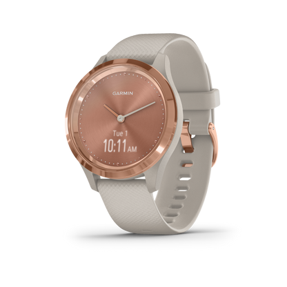 Garmin Vívomove 3S, or rose avec bracelet sable clair, montre connectée GPS (reconditionnée certifiée Garmin)