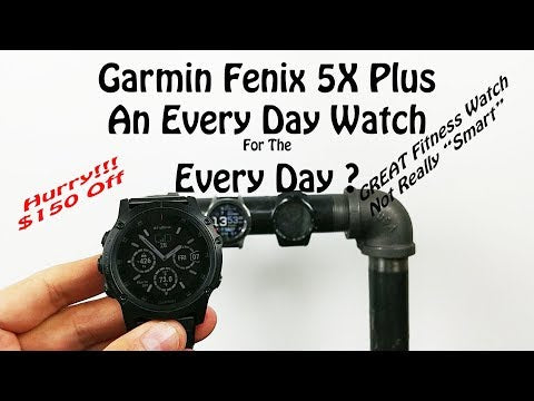 Montre connectée GPS Garmin Fenix ​​5X Plus Sapphire avec bracelet noir (reconditionnée et certifiée Garmin)