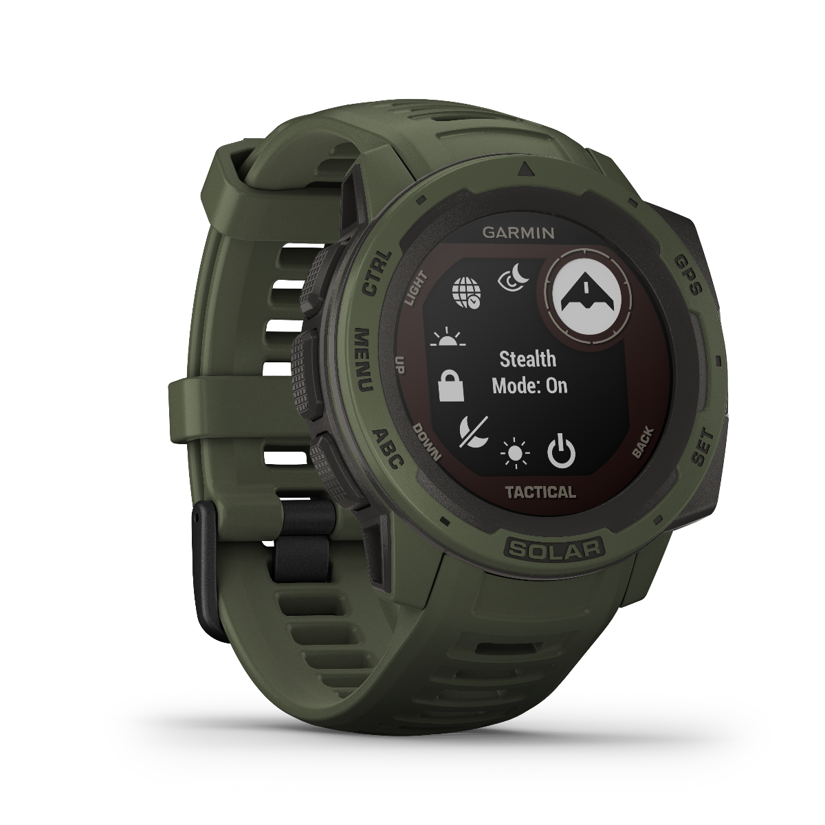 Montre connectée GPS robuste Garmin Instinct Solar Tactical Edition, Moss (reconditionnée et certifiée Garmin)