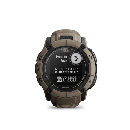 Garmin Instinct 2X Solar Tactical Edition, Coyote Tan, Rugged GPS Smartwatch with Multi-Band GNSS, Built-in Flashlight, 24/7 Health Monitoring, and Unlimited Solar Battery Life (010-02805-12)