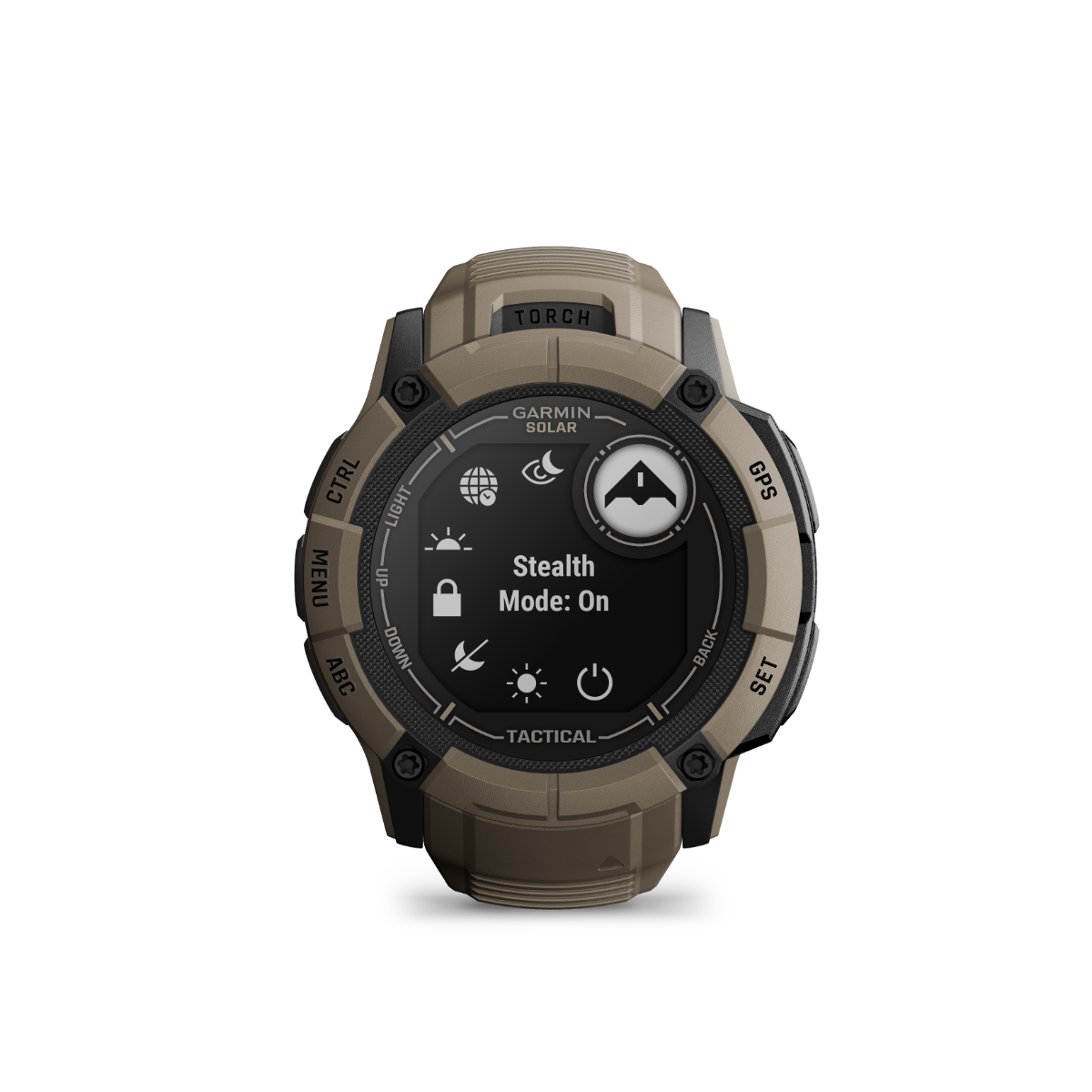 Garmin Instinct 2X Solar Tactical Edition, Coyote Tan, Rugged GPS Smartwatch with Multi-Band GNSS, Built-in Flashlight, 24/7 Health Monitoring, and Unlimited Solar Battery Life (010-02805-12)