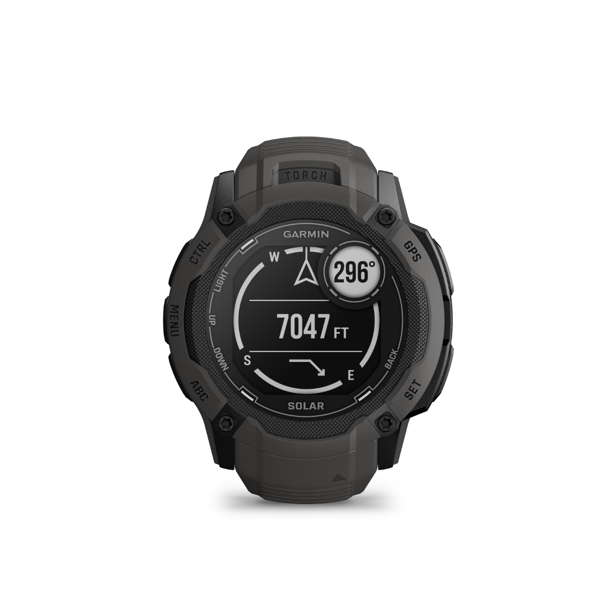 Montre connectée GPS robuste Garmin Instinct 2X Solar, graphite, avec GNSS multibande, lampe de poche intégrée, surveillance de la santé 24h/24 et 7j/7 et autonomie illimitée de la batterie solaire (010-02805-10)