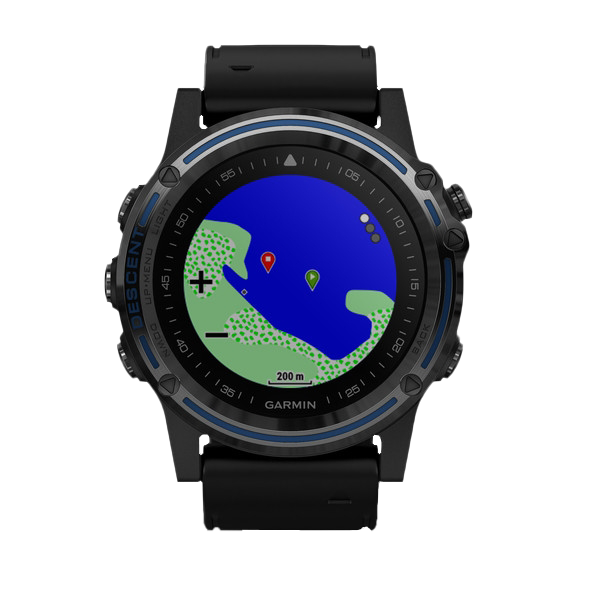 Garmin Descent MK1, saphir gris avec bracelet noir, montre intelligente marine pour plongeurs (010-01760-02)