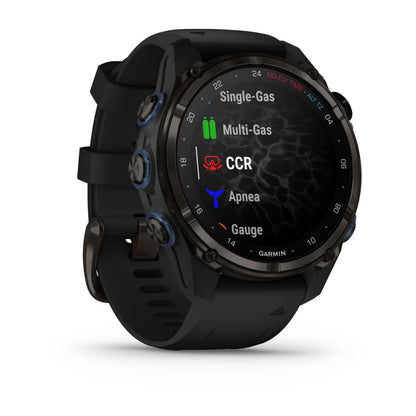 Garmin Descent Mk3i, 43 mm Carbon Gray DLC Titanium with Black Silicone Band (010-02753-10)