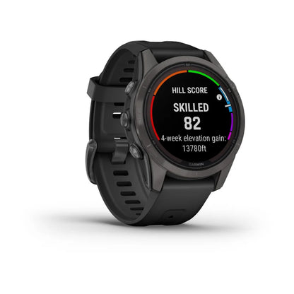 Garmin Fenix 7S Pro Sapphire Solar, Carbon Gray Titanium with Black Band (010-02776-10)