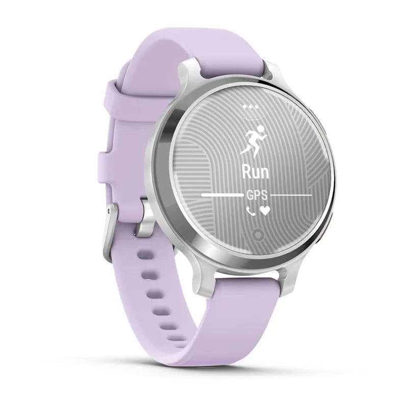 Garmin Lily 2 Active Silver with Purple Jasmine Silicone Band (010-02891-01)