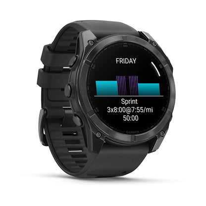 Garmin Fenix 8, 51 mm AMOLED, Slate Gray with Black Silicone Band (010-02905-00)