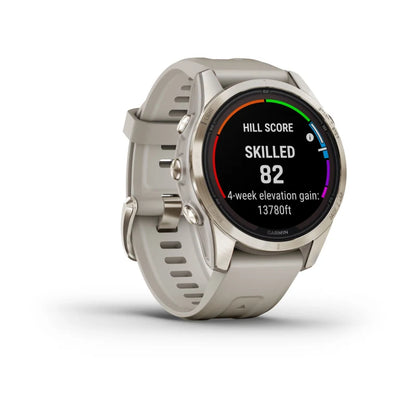 Garmin Fenix 7S Pro Sapphire Solar, Soft Gold with Light Sand Band (010-02776-14)