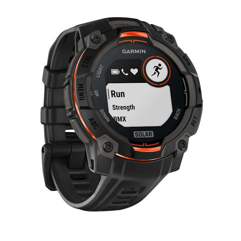 Garmin Instinct 3 Solar, (45mm) Black with Black Band (010-02934-00)