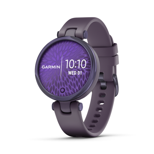 Garmin Lily - Édition Sport Lunette Midnight Orchid avec boîtier Deep Orchid et bracelet en silicone (010-02384-02)