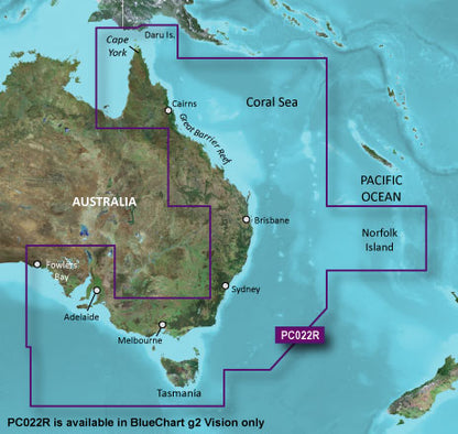 Garmin Bluechart G2 Vision Côte Est Australie (010-C0756-00)