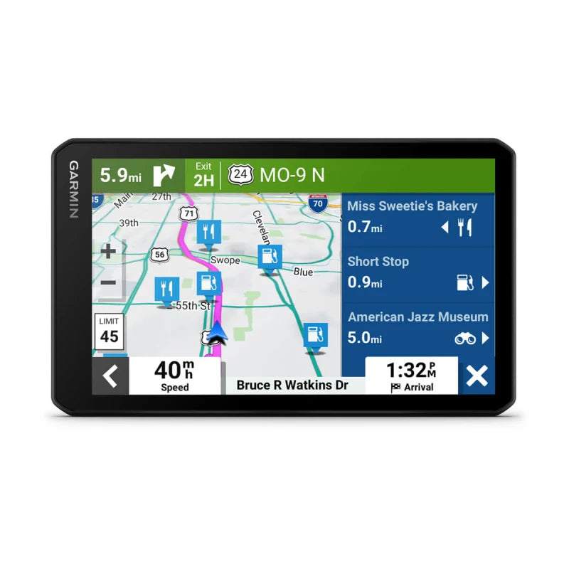 Navigateur GPS Garmin DriveCam 76 7" avec caméra de tableau de bord intégrée (remis à neuf certifié Garmin)