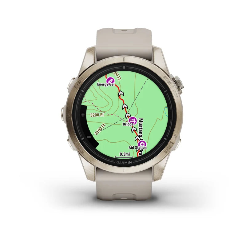 Garmin Epix Pro (Gen 2), 42 mm Sapphire Edition Soft Gold with Light Sand Band (010-02802-10)