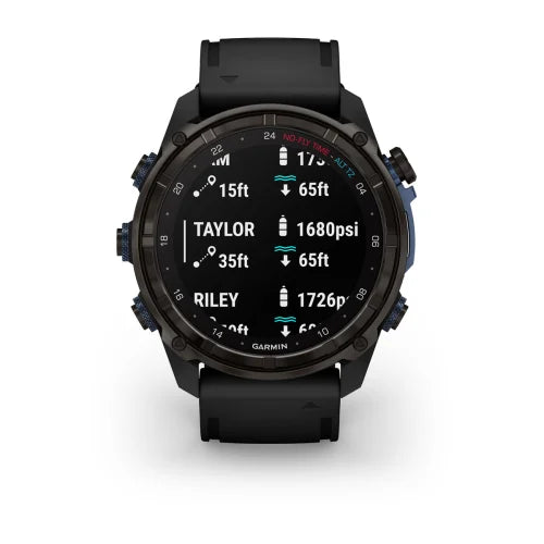 Garmin Descent Mk3i, 51 mm Carbon Gray DLC Titanium with Black Silicone Band (010-02752-10)