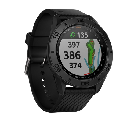 Garmin Approach S60, Noir, Montre GPS connectée de golf et télémètre (reconditionné certifié Garmin)