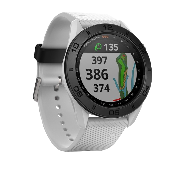 Garmin Approach S60, Blanc, Montre connectée GPS de golf et télémètre (reconditionné certifié Garmin)