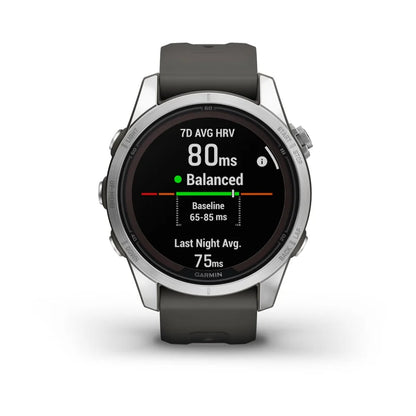 Garmin Fenix 7S Pro Solar Edition Silver with Graphite Band (010-02776-00)