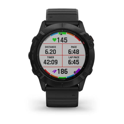 Garmin Fēnix 6X Pro et Sapphire Editions Pro Black avec bracelet noir (reconditionné certifié Garmin)