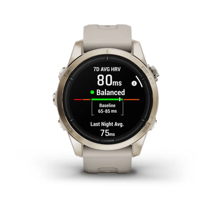 Garmin Epix Pro (Gen 2), 42 mm Sapphire Edition Soft Gold with Light Sand Band (010-02802-10)