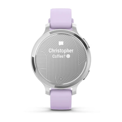 Garmin Lily 2 Active Silver with Purple Jasmine Silicone Band (010-02891-01)