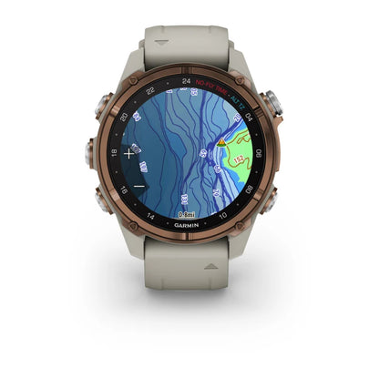 Garmin Descent Mk3i, 43 mm Bronze PVD Titanium with French Gray Silicone Band (010-02753-13)