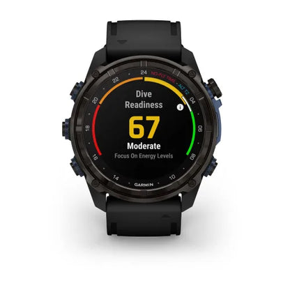 Garmin Descent Mk3i, 51 mm Carbon Gray DLC Titanium with Black Silicone Band (010-02752-10)