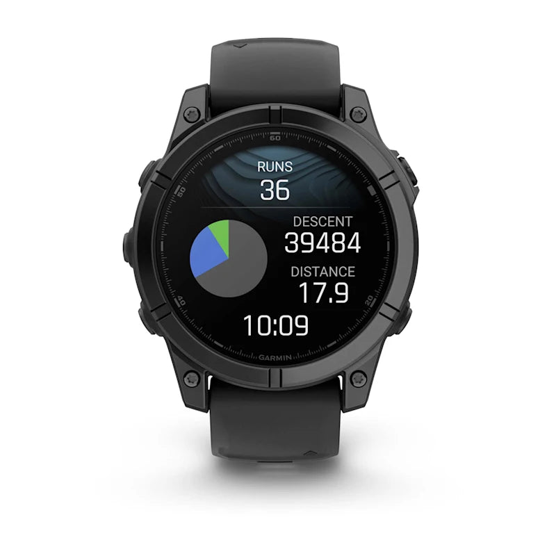 Garmin Fenix E, 47 mm AMOLED, Slate Gray Steel with Black Silicone Band (010-03025-03)