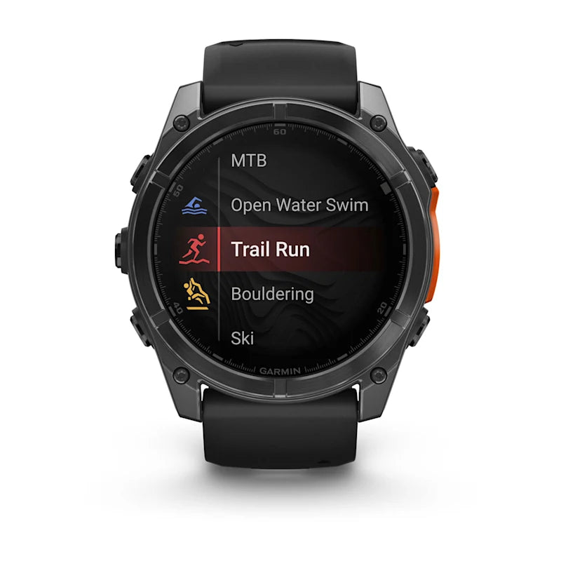 Garmin Fenix 8, 51 mm AMOLED, Slate Gray with Black Silicone Band (010-02905-00)