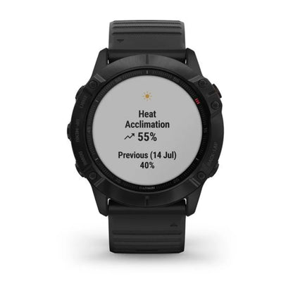 Garmin Fēnix 6X Pro et Sapphire Editions Pro Black avec bracelet noir (reconditionné certifié Garmin)