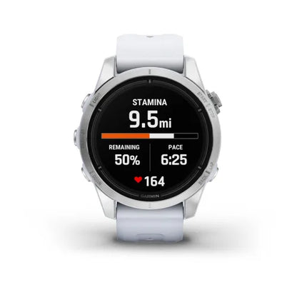 Garmin Epix Pro (Gen 2), 42 mm Standard Edition Silver with Whitestone Band (010-02802-00)