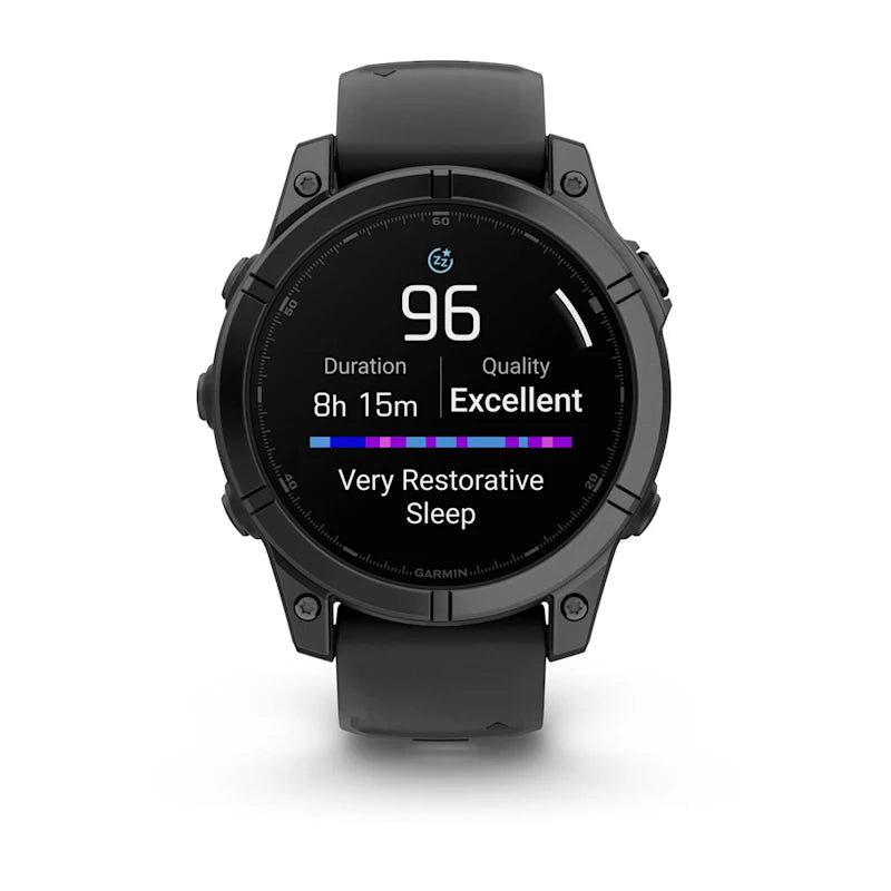 Garmin Fenix E, 47 mm AMOLED, Slate Gray Steel with Black Silicone Band (010-03025-03)