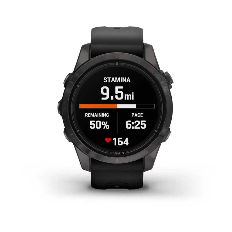 Garmin Epix Pro (Gen 2), 42 mm Sapphire Edition Carbon Gray DLC Titanium with Black Band (010-02802-14)