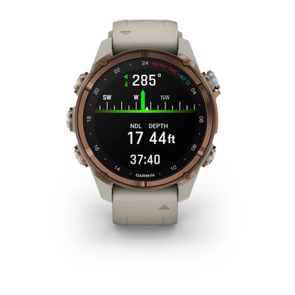 Garmin Descent Mk3i, 43 mm Bronze PVD Titanium with French Gray Silicone Band and Descent T2 Transceiver