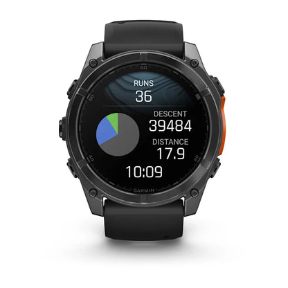 Garmin Fenix 8, 51 mm AMOLED, Slate Gray with Black Silicone Band (010-02905-00)