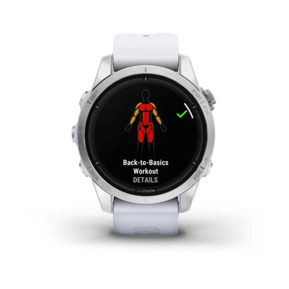 Garmin Epix Pro (Gen 2), 42 mm Standard Edition Silver with Whitestone Band (010-02802-00)