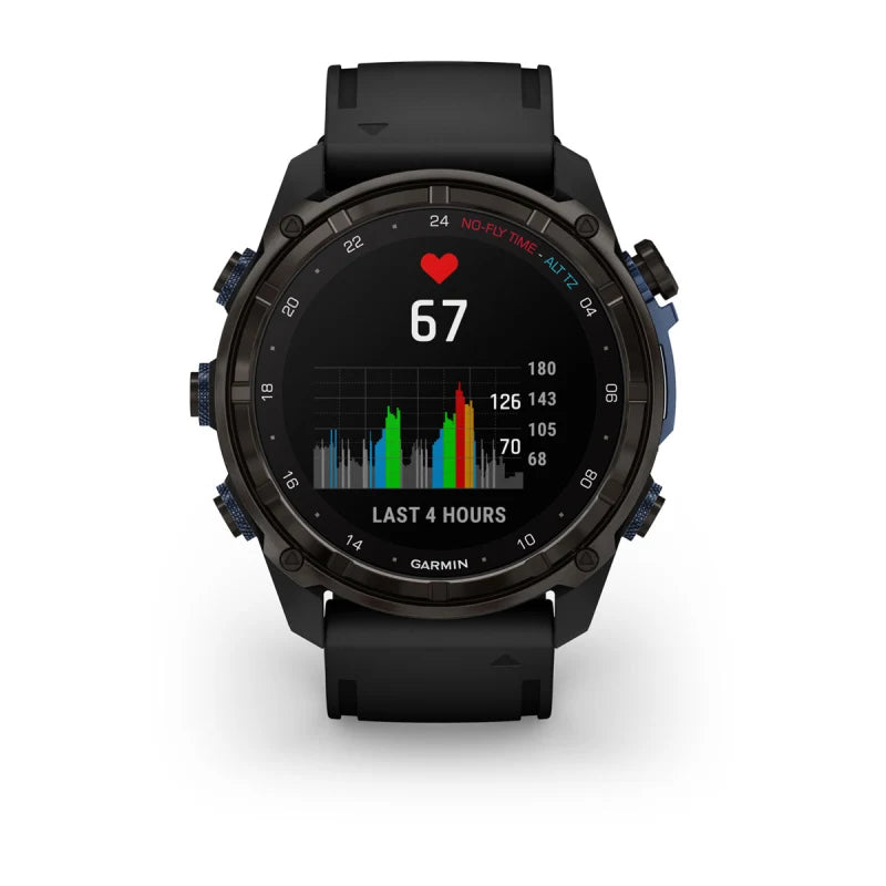 Garmin Descent Mk3i, 51 mm Carbon Gray DLC Titanium with Black Silicone Band and Descent T2 Transceiver