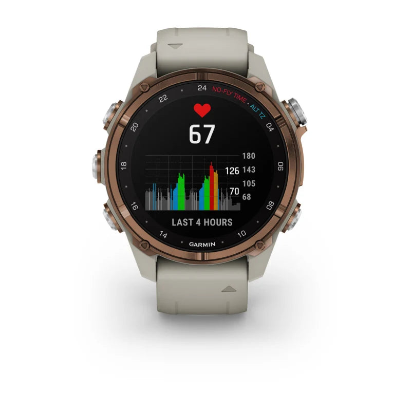 Garmin Descent Mk3i, 43 mm Bronze PVD Titanium with French Gray Silicone Band (010-02753-13)