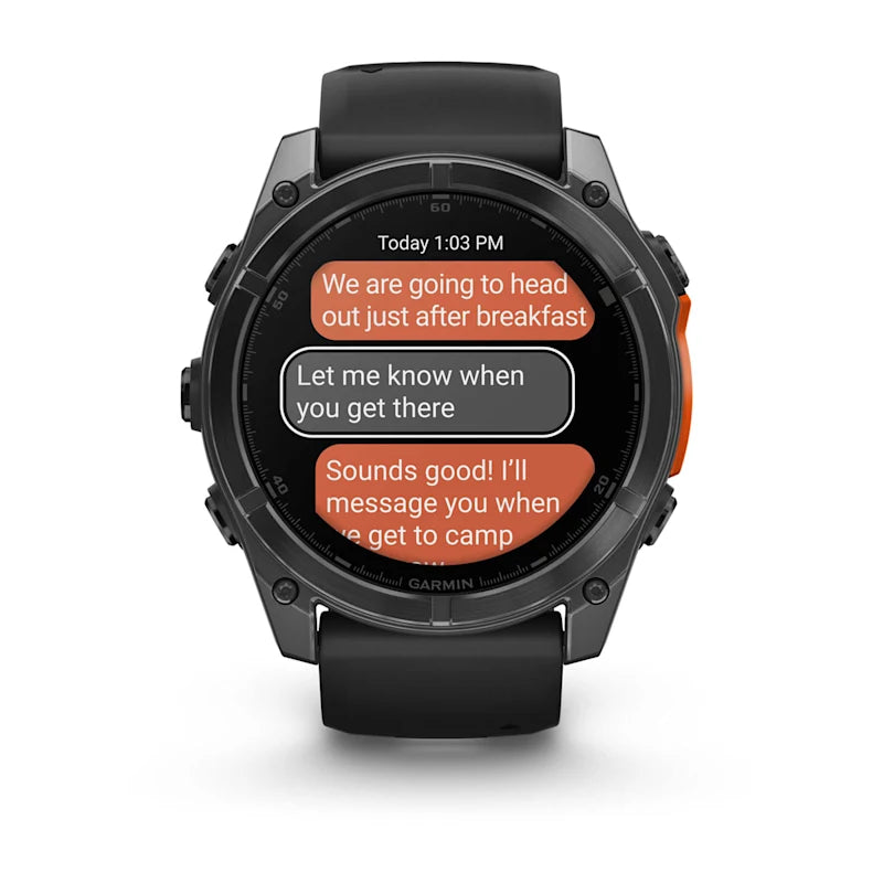 Garmin Fenix 8, 51 mm AMOLED, Slate Gray with Black Silicone Band (010-02905-00)