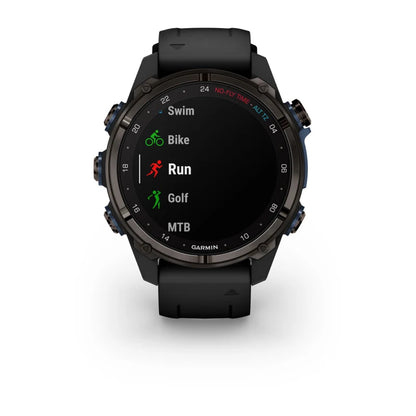 Garmin Descent Mk3i, 43 mm Carbon Gray DLC Titanium with Black Silicone Band (010-02753-10)