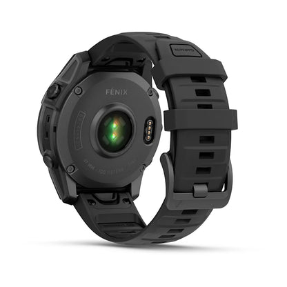 Garmin Fenix E, 47 mm AMOLED, Slate Gray Steel with Black Silicone Band (010-03025-03)