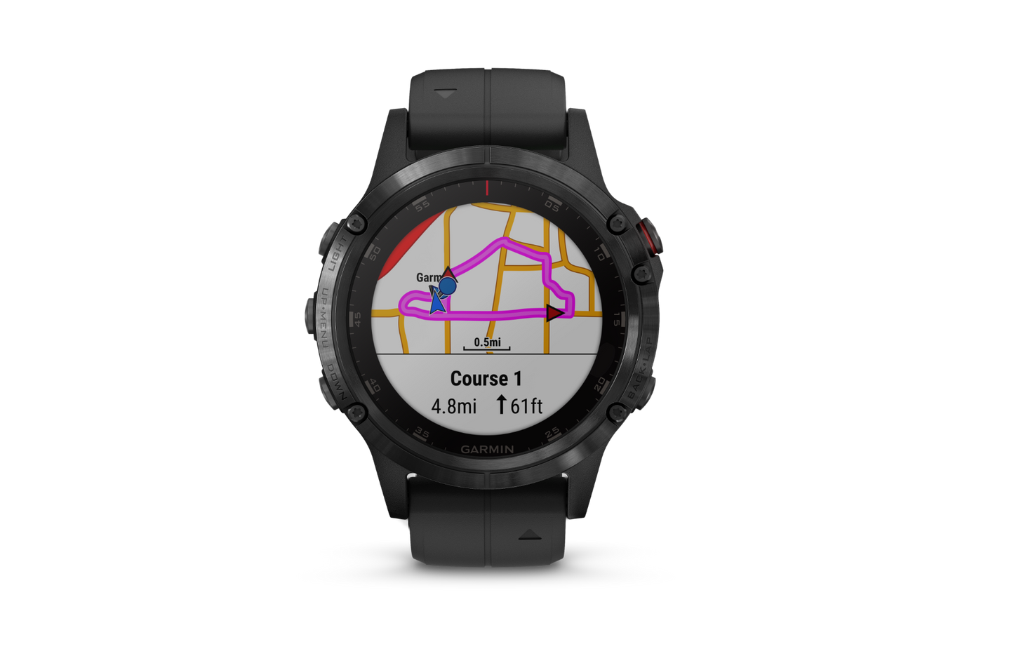 Garmin Fenix ​​5 Plus Sapphire Black avec bracelet noir (010-01988-00)