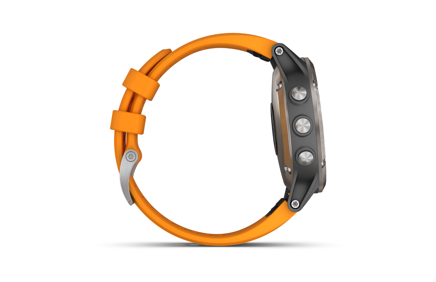 Garmin Fenix 5 Plus Sapphire Titanium w/ Solar Flare Orange Band (010-01988-04)