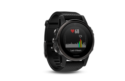 Garmin Fenix 5S Sapphire Black w/ Black Band (010-01685-10)