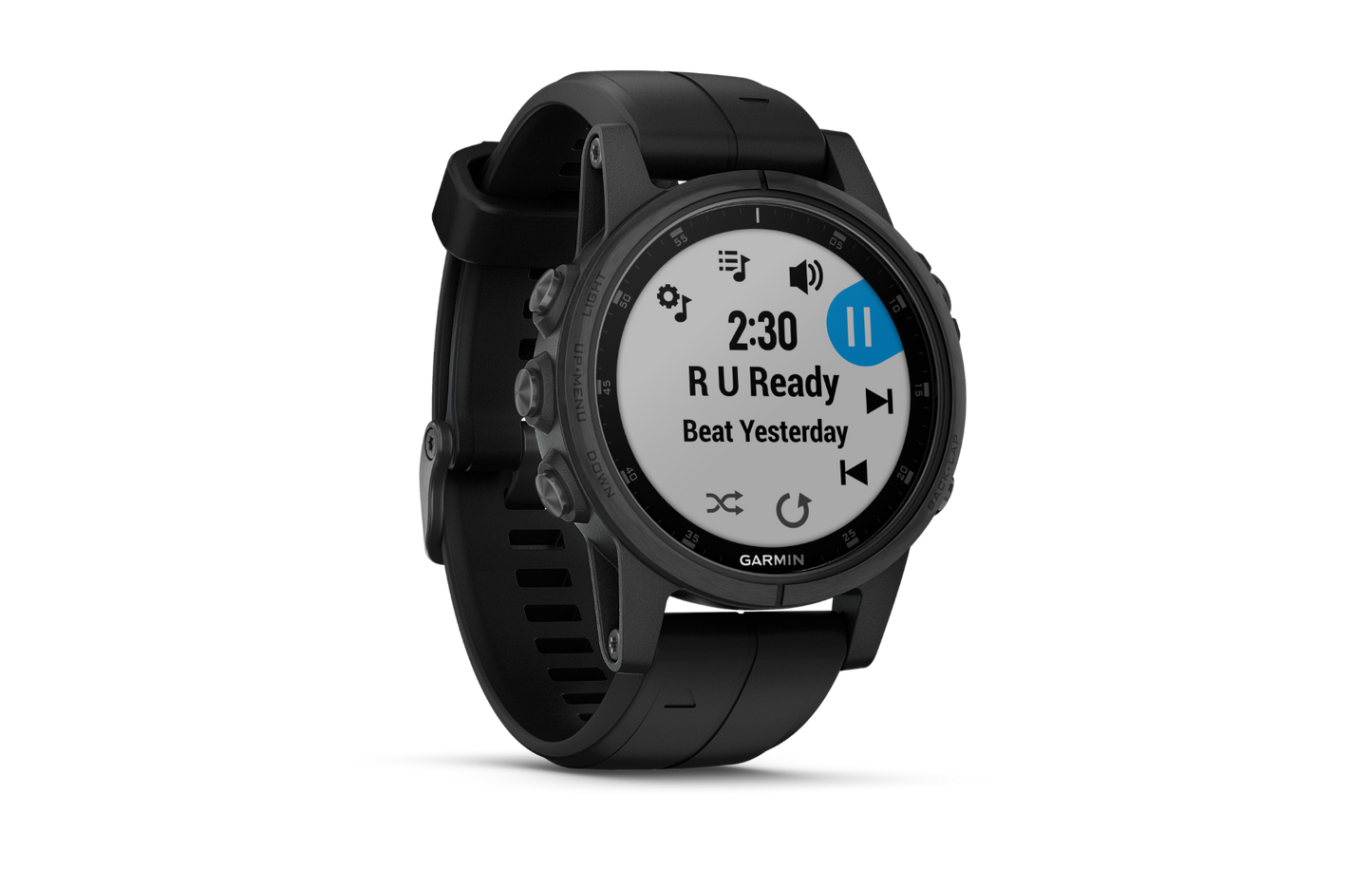 Garmin Fenix ​​5S Plus Sapphire Black avec bracelet noir (010-01987-02)