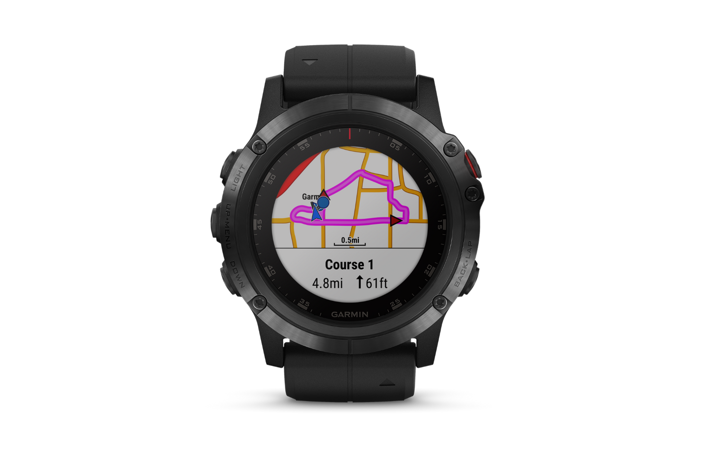 Garmin Fenix ​​5X Plus Sapphire Black avec bracelet noir (010-01989-00)